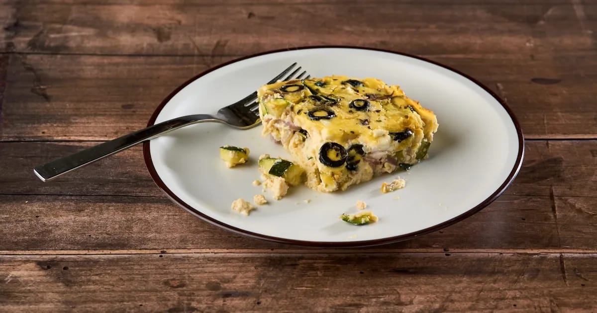 Frittata met courgette en feta