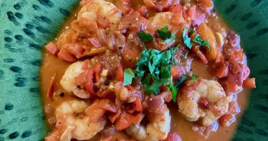 Gamba’s in pittige tomatensaus