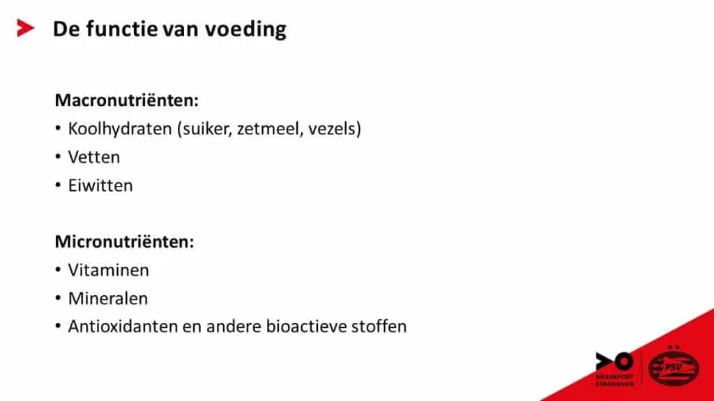 De functie van voeding macronutriënten en micronutriënten