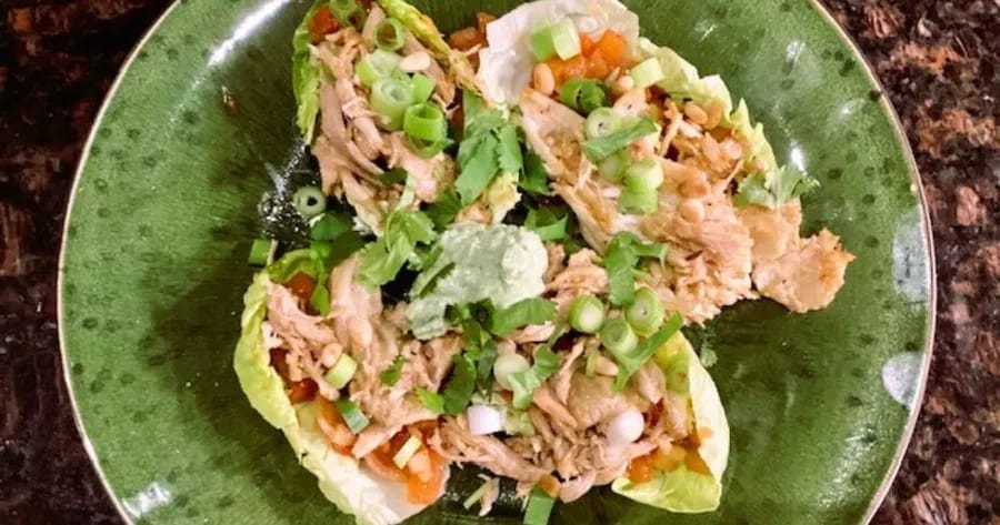 Romaine sla wraps met kip