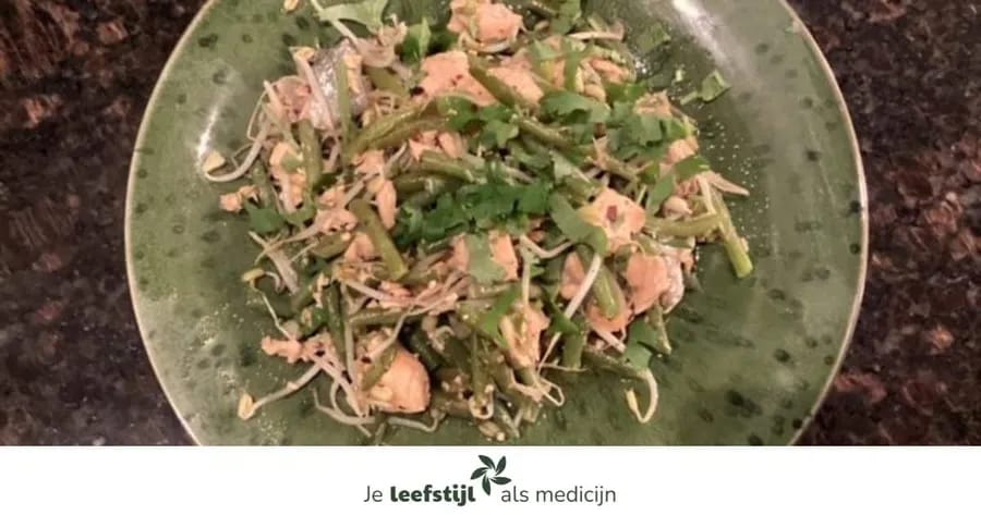 Zalm met boontjes